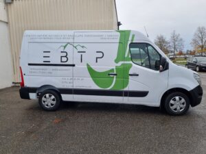 flocage camionnette ebtp