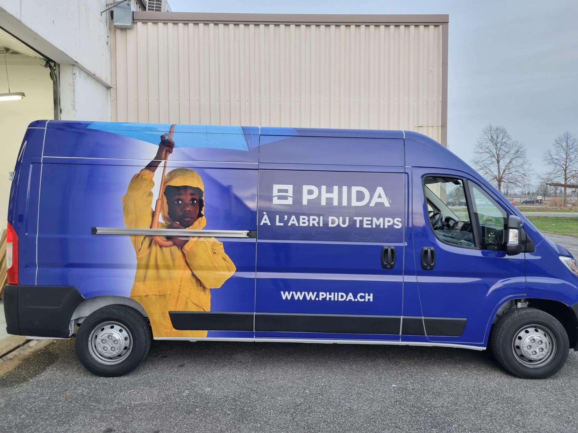 flocage camionnette phida