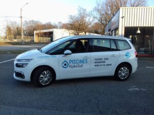 flocage voiture piscine