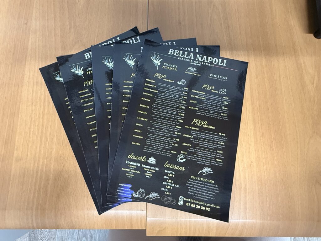 flyer carte restauration